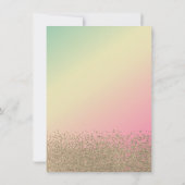 金ゴールドダイヤモンド、エッフェルタワーグラデーションクインセアニラ 招待状 (裏面)