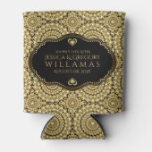 金ゴールドダイヤ結婚モンドのデザイン 缶クーラー (正面)