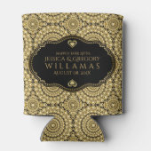 金ゴールドダイヤ結婚モンドのデザイン 缶クーラー (裏面)