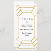 金ゴールドダイヤ結婚モンド宝石トレンディーのメニューカード メニュー (正面/裏面)