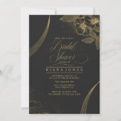 金ゴールドダストとアウトラインブライダルシャワーBlk/Gld ID835 (正面)