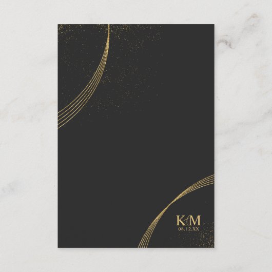 金ゴールドダストと結婚アウトラインの詳細Blk/Gld ID835 エンクロージャーカード (裏面)