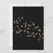 金ゴールドダストオンブラックコーラルファブラス50誕生日 招待状 (裏面)