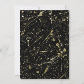 金ゴールドダストグリッター&ブラックスウィート16パーティー 招待状 (裏面)