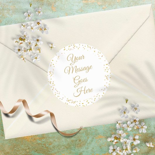 金ゴールドダストシックエレガントスクリプト ラウンドシール