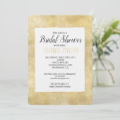 金ゴールドダストスパークル紙吹雪ブライダルシャワー 招待状 (スタンド正面)