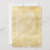 金ゴールドダストスパークル紙吹雪ブライダルシャワー 招待状 (裏面)