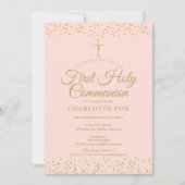 金ゴールドダストファースト聖域赤面ピンク 招待状 (正面)