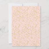 金ゴールドダストファースト聖域赤面ピンク 招待状 (裏面)