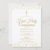 金ゴールドダストファースト聖餐式招待状 招待状 (正面)
