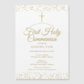 金ゴールドダストファースト聖餐式 マグネット招待状 (正面)