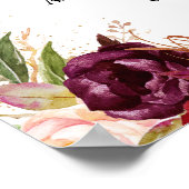 金ゴールドダストブルゴーニュフローラウェルカム結婚ズ ポスター (角)