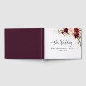 金ゴールドダストブルゴーニュ結婚フローラ ゲストブック (全面)