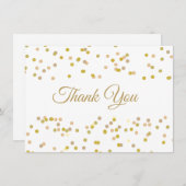 金ゴールドダスト紙吹雪ありがとう サンキューカード (正面/裏面)
