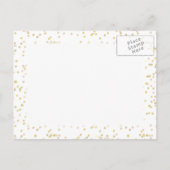 金ゴールドダスト紙吹雪保存日付 案内ポストカード (裏面)