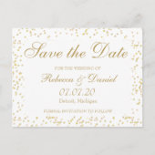 金ゴールドダスト紙吹雪保存日付 案内ポストカード (正面)