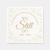 金ゴールドダスト紙吹雪発願の更新記念日 スタンダードカクテルナプキン (正面)