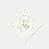 金ゴールドダスト紙吹雪発願の更新記念日 スタンダードカクテルナプキン (角)