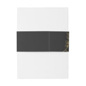 金ゴールドダスト結婚とアウトラインのBlk/Gld ID835 招待状ベリーバンド (裏面例)