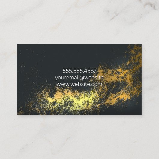 金ゴールドダスト背景 名刺 (裏面)