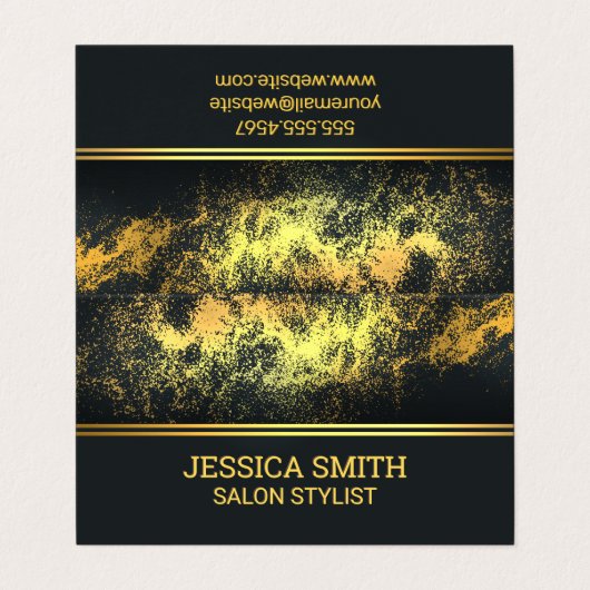 金ゴールドダスト背景 名刺 (外部フラット)