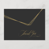 金ゴールドダスト&アウトラインThank You Black/Gld ID835 案内ポストカード (正面)