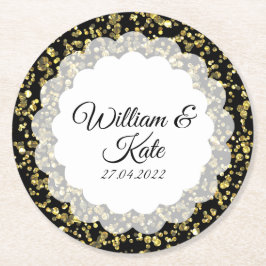 金ゴールドダスト ラウンドペーパーコースター