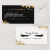 金ゴールドダッシュマスカラ目まぶしアフターケアのヒント 紹介カード (正面/裏面)