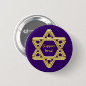 金ゴールドダビデの星 缶バッジ (正面&裏面)