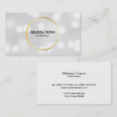 金ゴールドダブルリングや輪(《写真》ぼけ味) 名刺 (正面/裏面)