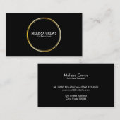 金ゴールドダブルリングや輪 名刺 (正面/裏面)