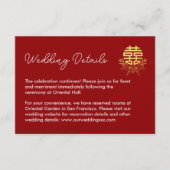 金ゴールドダブル幸福サークルフラワー結婚リース エンクロージャーカード (正面)