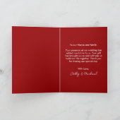 金ゴールドダブル幸福サークルフラワー結婚リース サンキューカード (内部)