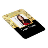 金ゴールドダマスインスタグラム写真テンプレート マグネット (右側)