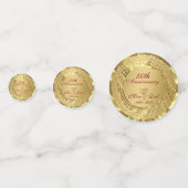 金ゴールドダマスクとハート コンフェッティ (裏面)