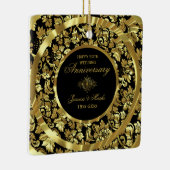 金ゴールドダマスクとブラック50周年記念 セラミックオーナメント (右)