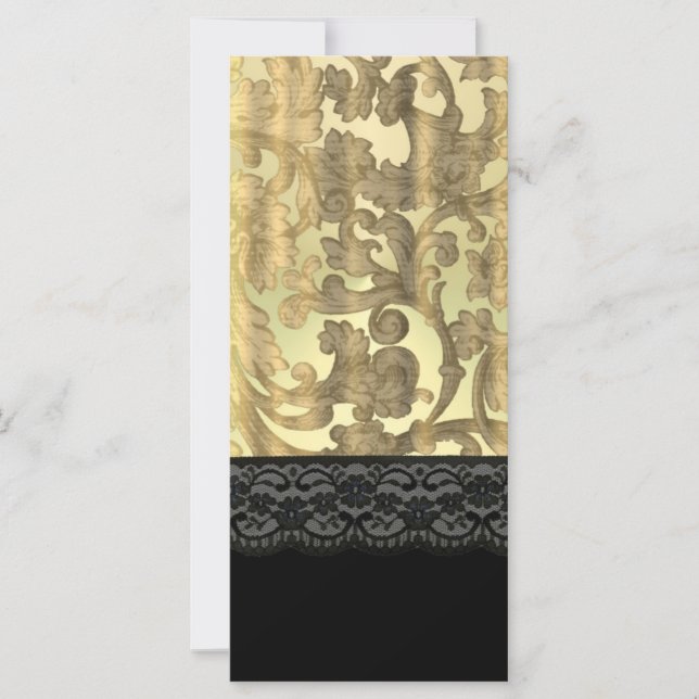 金ゴールドダマスクとレース (正面)