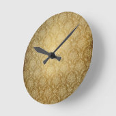 金ゴールドダマスクの壁時計 ラウンド壁時計 (傾斜)