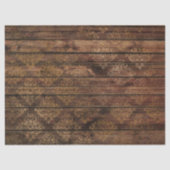 金ゴールドダマスクの茶色の木のデコページ 薄葉紙 (正面)