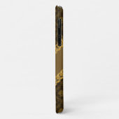 金ゴールドダマスクガーリーの光沢のあるエレガント名前のカスタマイズ Case-Mate iPhoneケース (裏面/左)