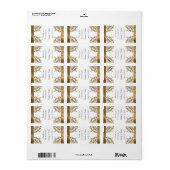 金ゴールドダマスクシルク結婚ポッズリップバールラベル ラベル (フルシート)