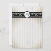 金ゴールドダマスクスワーズ結婚式招待状5 x 7 招待状 (裏面)