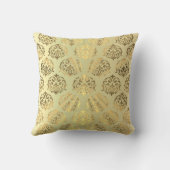 金ゴールドダマスクパターン クッション (裏面)