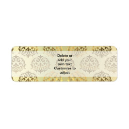 金ゴールドダマスクパターン ラベル