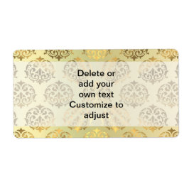 金ゴールドダマスクパターン ラベル