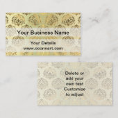 金ゴールドダマスクパターン 名刺 (正面/裏面)