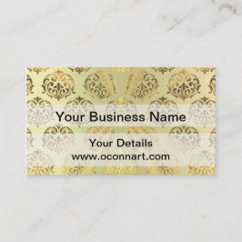 金ゴールドダマスクパターン 名刺