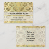 金ゴールドダマスクパターン 名刺 (正面/裏面)