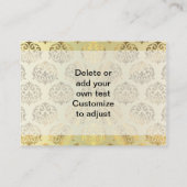 金ゴールドダマスクパターン 名刺 (裏面)