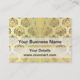 金ゴールドダマスクパターン 名刺
